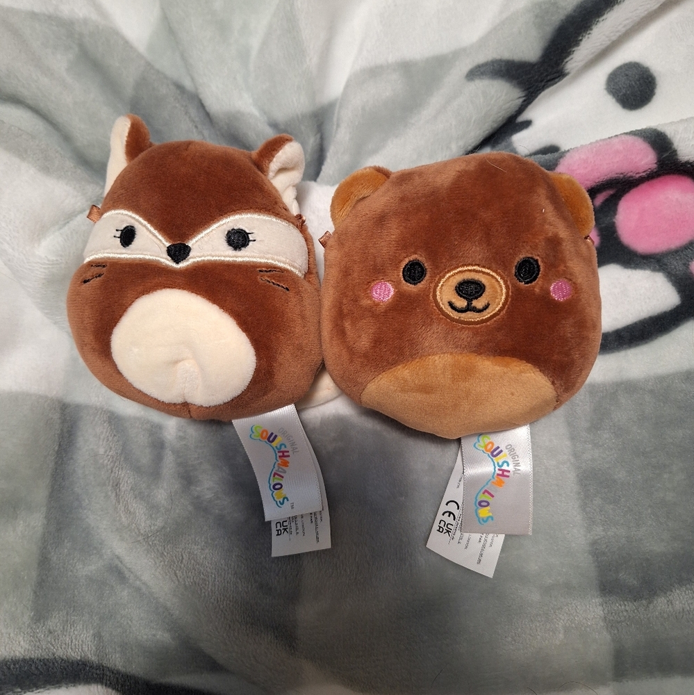 Squishmallow Pet Toys Fox N Bear